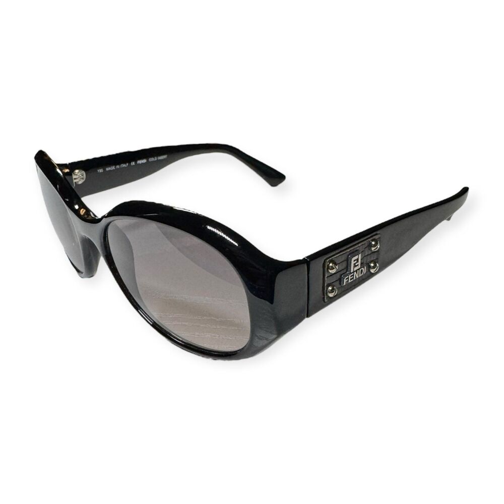Fendi FS 5093‎ Oval Sunglasses Black 130mm VTG Rare